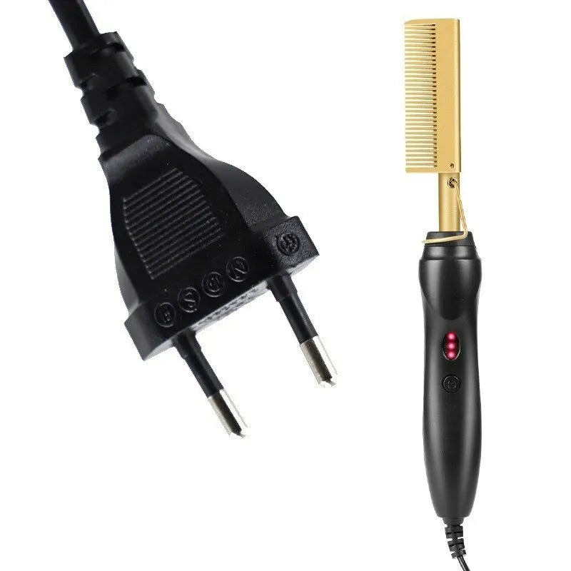 Electric Copper Hair Straightener Comb