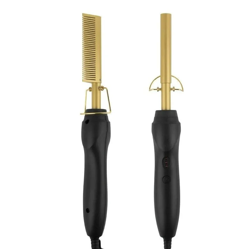 Electric Copper Hair Straightener Comb