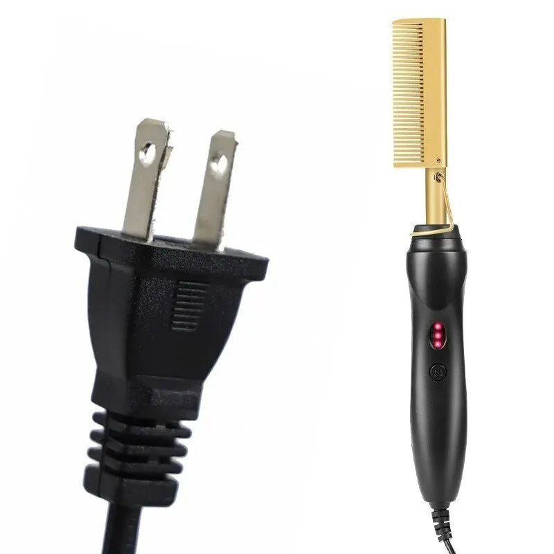 Electric Copper Hair Straightener Comb